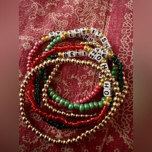 Holiday Beaded Bracelet Set